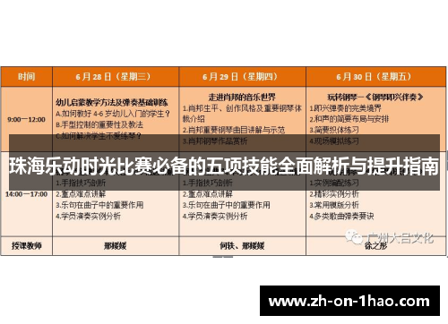 珠海乐动时光比赛必备的五项技能全面解析与提升指南 珠海乐动时光比赛必备的五项技能全面解析与提升指南